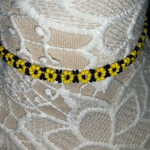 African Handmade Beaded Flower Necklace